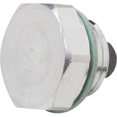 VERSCHLUSSSCHRAUBE OHNE ENTLÜFTUNG MIT MAGNET, D=36,5, G3/4, SW=34, ALUMINIUM BLANK