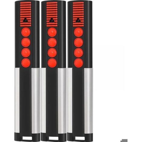 Télécommande Porte Garage - 868 Mhz - 4 Canaux - Compatible 4020 Tx03-868-4 4026 Tx03-868-2 4020v000 4026v000 - Acier Inoxydable - 3 Pièces
