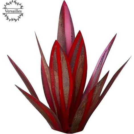 Agavenpflanze Aus Metall, Gartendekoration, Rot, Rustikale Tequila-skulptur, Für Drinnen Und Draußen, Rasenornamente