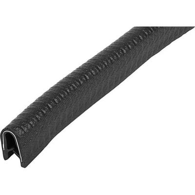 KANTENSCHUTZPROFIL OHNE DICHTUNG 2000X10X14,5, FORM:B, PVC SCHWARZ
