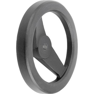2-SPEICHENHANDRAD D1=250 PASSBOHRUNG D2=26H7, ALUMINIUM, SCHWARZ PULVERBESCHICHTET, OHNE GRIFF