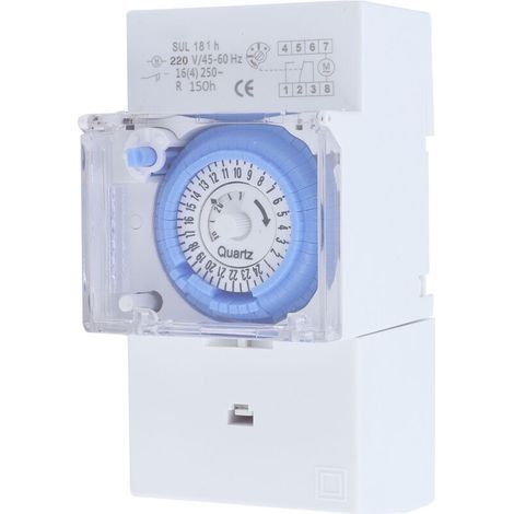 Minuterie Mécanique Automatique 24 Heures, Faible Consommation D'Énergie, Interrupteur Horaire Pour Chauffe-eau, Lampadaires, 220vac