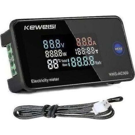 Wattmètre Prise Compteur D'Énergie Ac 230v - Moniteur D'Utilisation De L'Électricité - Écran Lcd - Prise France