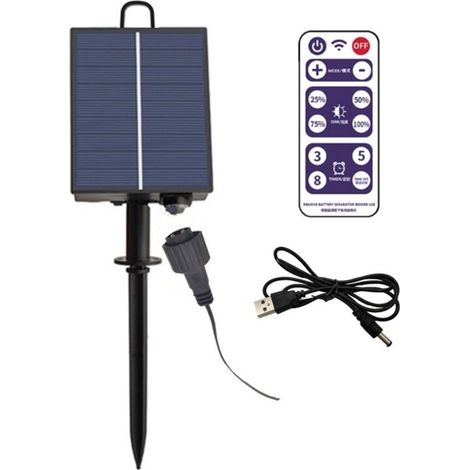 Bote De Contrle De Lumière De Guirlande Solaire Automatique Étanche Luminance Réglable Lampe Solaire Chane Circuit Imprimé Sortie Pression Plate 3v
