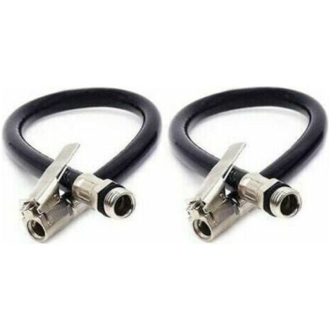 2pc Pneu Mandrin Gonfleur Pompe Tuyau Véhicule Pneu Gonfleur Tuyau Haute Qualité Pneu Gonfleur Tuyau Noir Caoutchouc Remplissage Pneu Air Tuyau 2 Pièces