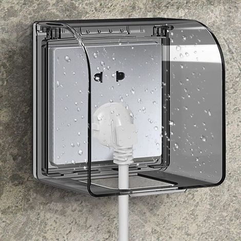 Boîtier De Protection Pour Prise Électrique Étanche Ip55 – Compatible Avec Fiches Triangulaires – Installation Simple – Pour Salles De Bains Et Cuisines