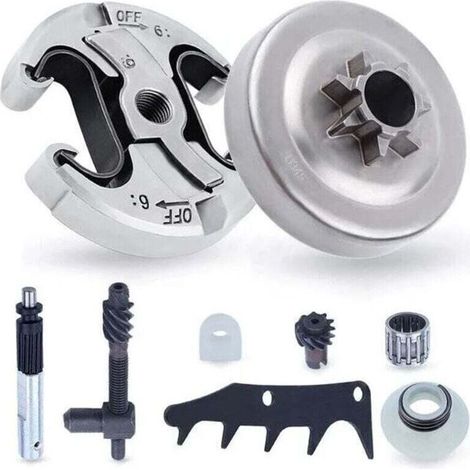 Kit De Pignon Pour Husqvarna 445 445ii 450 450ii Tronçonneuse, 325 Pignon (7 Dents) Avec Embrayage + Griffe + Pompe À Huile + Roulement Pièces De Rechange Accessoire