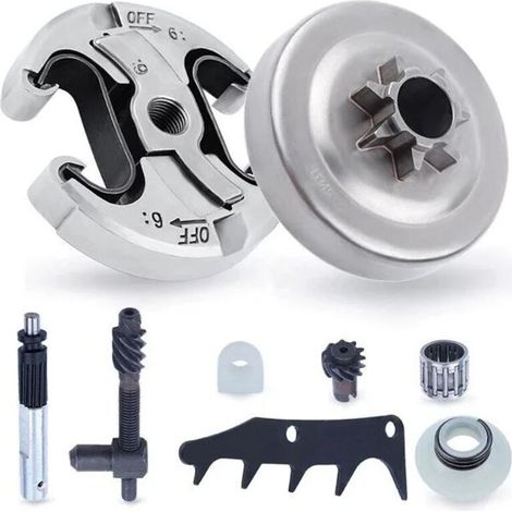Kit De Pignon Pour Husqvarna 445 445ii 450 450ii Tronçonneuse, Adefol .325 Pignon (7 Dents) Avec Embrayage + Griffe + Pompe À Huile + Roulement Pièces De Rechange Accessoire