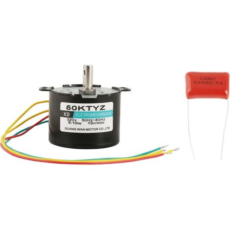 50ktyz Ac 220v 6-10w Moteur Synchrone À Aimants Permanents Cw/ccw Moteur Electrique À Couple Elevé À Faible Vitesse (10rpm)