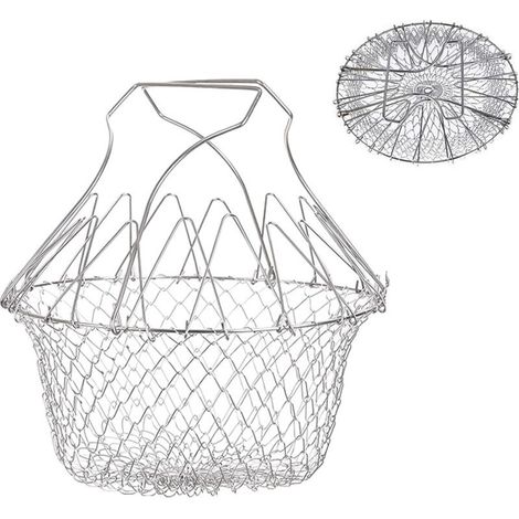 Panier À Frire, Panier A Salade Tamis Cuisine Inoxydable Fry Extensible Chef Panier Cuisine
