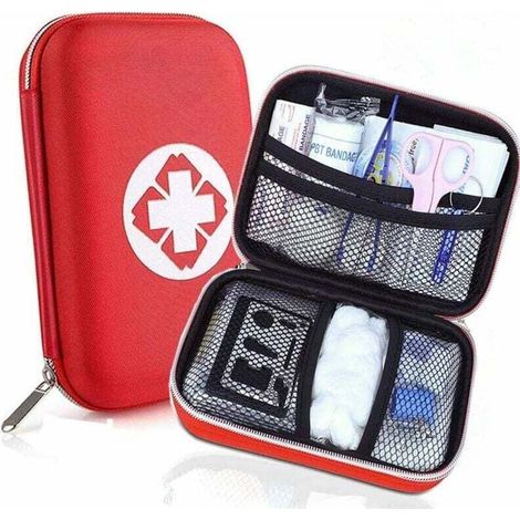 Trousse De Secours Complète Pour Voiture – Kit Médical Léger 450g – Étui En Nylon Résistant À L'Eau – Pour Randonnée Et Voyages