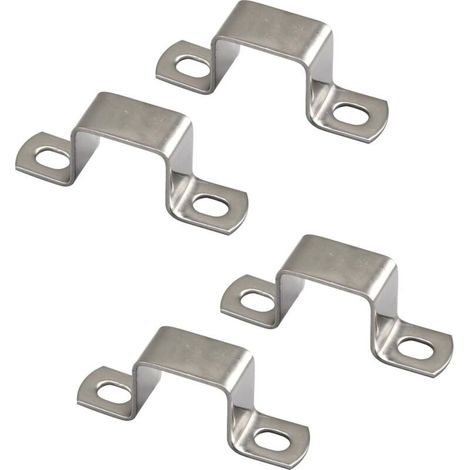 Lot De 4 Colliers De Serrage Carrés En Acier Inoxydable 304 En Forme De U 70 X 70 Mm