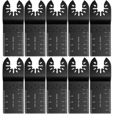 10 Pieces De Lame De Scie En Acier A Haute Teneur En Carbone De 34 Mm, Lame De Scie Multifonction, Ensemble D'Accessoires Pour Machine A Couper Les Outils Electriques