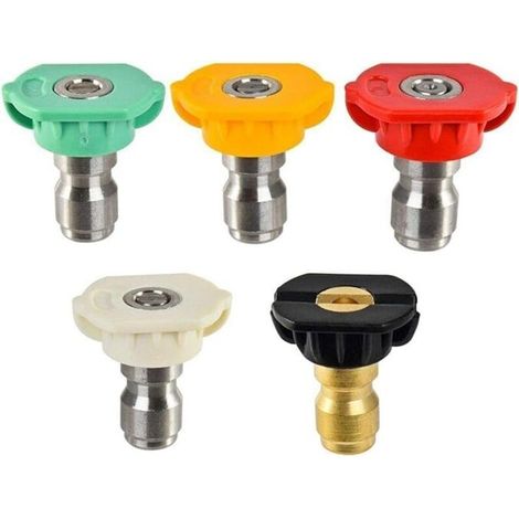 Buses De Pulvérisation En Acier Inoxydable Pour Nettoyeur Haute Pression – 5 Angles De Pulvérisation – Résistantes À La Corrosion – Compatible Karcher
