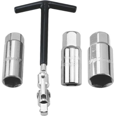 Jeu De 4 Clés À Bougie D'Allumage 16/18/21 Mm – Acier Inoxydable Durable – Réglable À 720 Degrés – Pour Voitures Et Motos