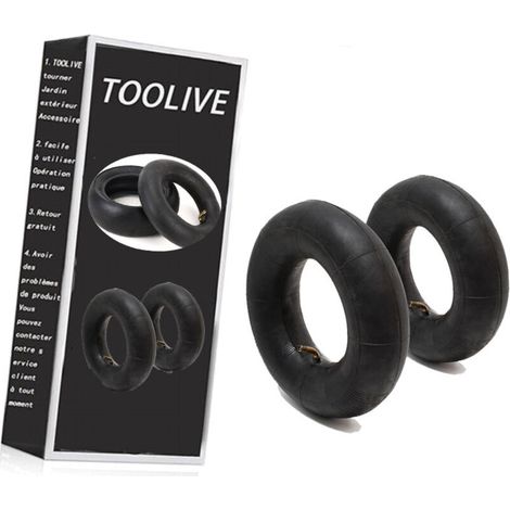 Lot De 2 Chambres À Air 15x6.00-6 – Pneumatique Avec Valve Coudée – Résistance À La Perforation – Pour Tracteur De Pelouse Et Tondeuse