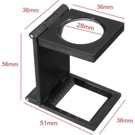 Loupe De Table Pliable 10x – Alliage De Zinc Et Verre Optique – Pour Horlogerie, Bijouterie, Travaux De Précision