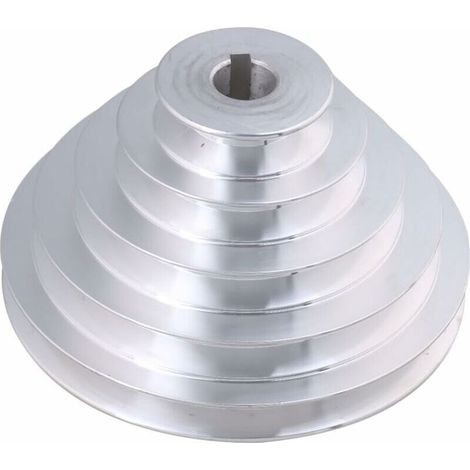 Poulie En Aluminium 5 Niveaux – Diamètre Intérieur 19 Mm – Diamètres Extérieurs 54 À 150 Mm – Largeur 12,7 Mm Pour Courroie Trapézoïdale A