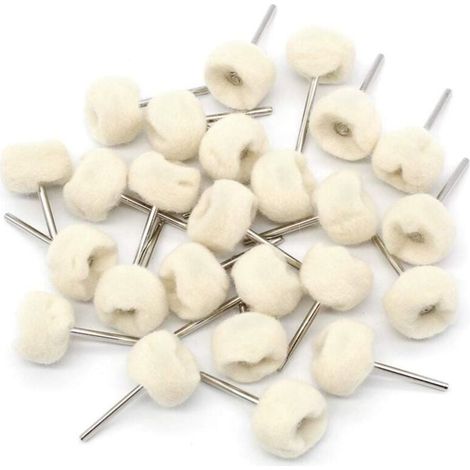 Roue De Polissage En Coton Beige Pour Dremel Outils Rotatifs Pour Éliminer La Rouille Et La Saleté Sur La Surface, 25 Pièces