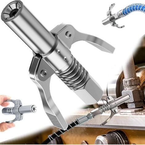 Embout Pompe A Graisse, Coupleur Rapide Pour Pistolet À Graisse,10 000 Psi, Embout De Préhension Pour Graisseurs Coniques Et Tous Types De Presses De Graisse