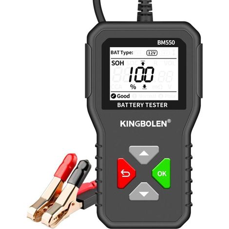 Bm550 Testeur De Batterie Auto 6v 12v 24v, 100-2000 Cca 2-200ah Testeur D’alternateur Automobile Analyseur De Batterie Numérique Pour Voiture/camion/moto/atv/suv/bateau/yacht
