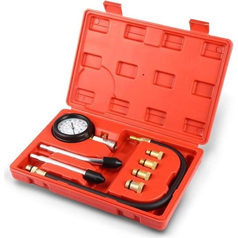 Testeur De Compression Moteur Essence 0-21 Bars – Kit 9 Pièces Avec Adaptateurs M10/m12/m14/m18 – Outil De Diagnostic Professionnel