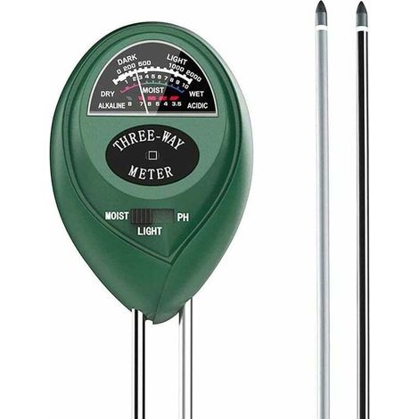 Testeur De Sol 3 En 1, Testeur De Ph De Sol, Humidimètre De Sol, Testeur De Intensité Lumineuse De Sol, Testeur De Sol 3 En 1 Pour Jardin Et L'Agriculture (pas Besoin De Batterie)