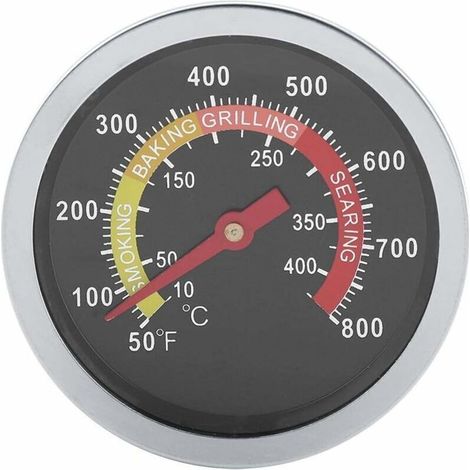 Thermomètre De Barbecue, 7 Cm Cadran 50 800 ℉ Thermomètre En Acier Inoxydable Professionnel Four Barbecue Fumoir Bbq Cuisson Thermomètre