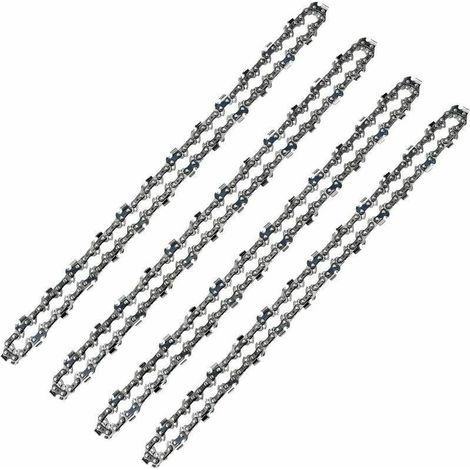 Chaîne De Tronçonneuse 52 Maillons, Pas De 3/8" Lp, Jauge 050" (1,3mm) Faible Rebond (low-kickback), Lot De 4 Chaînes De Tronçonneuse 52 Entraineurs Pour Guide-chaîne De 14" (35 Cm)-