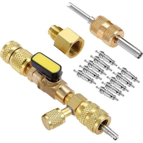 Extracteur De Noyau De Valve Hvac – Vanne De Déconnexion En Laiton Sae 1/4 Et 5/16 – Outil Pour R12 R22 R410a – Installation Rapide - 56vingt