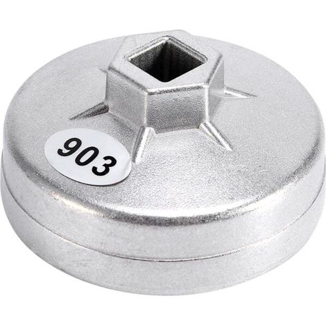 Clé À Filtre À Huile 74mm 14 Cannelures Clé À Filtre À Huile Outil De Suppression De Prise 903 Aluminium Argenté Adapté Aux Voitures D'Origine