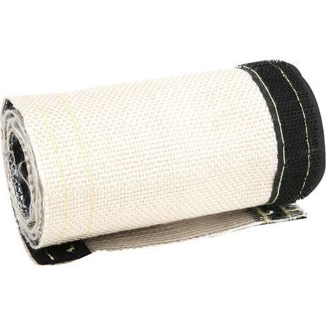Couverture De Tuyau De Fil Isolé Manchon De Bouclier Thermique Blanc Gris Avec Couche Extérieure Aluminisée 600x106mm