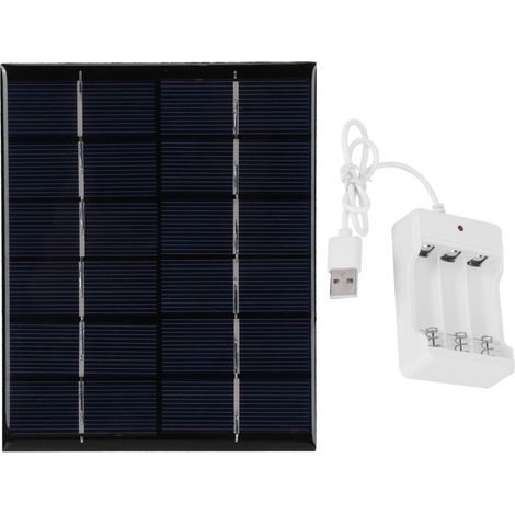 Panneau D'alimentation Solaire 2w 6v Avec Chargeur De Batterie Aa Pour Projet Scientifique Bricolage Produit Solaire