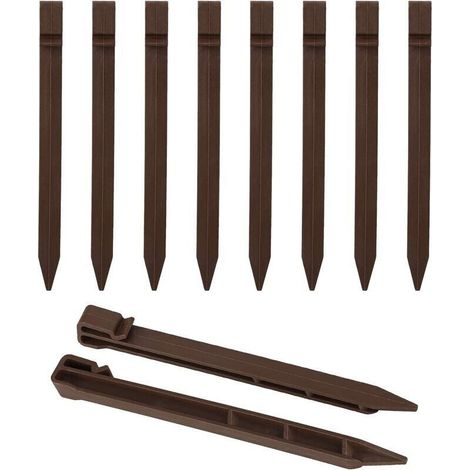 Lot De 20 Piquets D'Ancrage Au Sol En Plastique - 24 Cm - Pour Jardin, Bordure, Tente