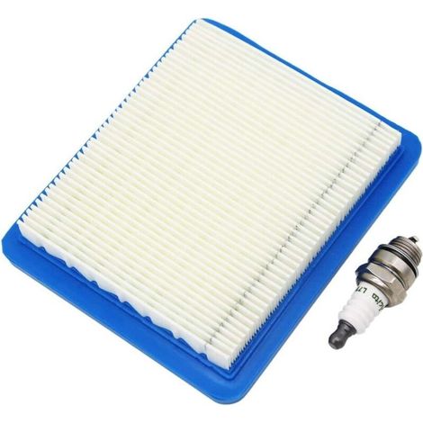 Filtre À Air Et Bougie D'Allumage Pour Tondeuses À Gazon Avec Moteur Briggs & Stratton Quantum 625 650 675 Remplace 491588 399959 491588s Wolf 2058411, Champion Rj19lm / Ngk B2lm
