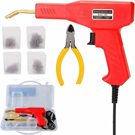 Soudeur De Plastique 50w Machine De Soudage En Plastique Chaud Kit De De Réparation De Pare-chocs De Voiture Avec 200 Pièces Agrafeuses Chaudes D