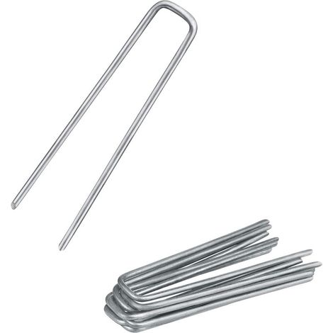 Clous De Jardin Galvanisés De 15,2 Cm, Piquets De Pelouse Robustes De Calibre 11 Pour Barrières Contre Les Mauvaises Herbes, Couvre-sol, Gazon Artificiel, Tuyau D'Irrigation (lot De 50)