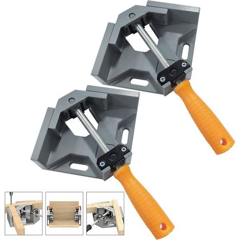 2 Pièces Serre-joint Angle 90° - Alliage D'Aluminium - Pince De Soudage Pour Menuiserie, Charpenterie