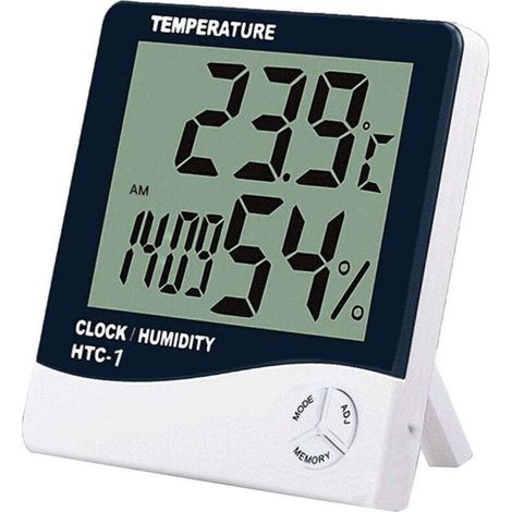 Thermomètre Hygromètre Numérique Avec Sonde Extérieure - Grand Écran Lcd - Commutateur ℃/℉ - Maison/bureau/chambre