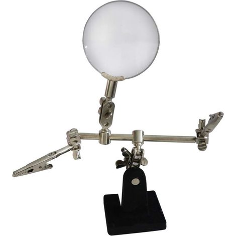 Troisième Main Avec Pince Et Loupe - Aide À La Soudure - Avec Loupe Grossissante 5x