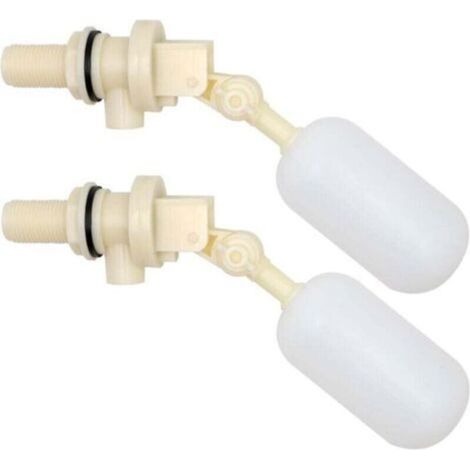 Lot De 2 Robinets À Flotteur 3/4" Pour Abreuvoirs, Robinets À Boisseau Sphérique À Arrêt Automatique 3/4" Pour Réservoir D'Abreuvoir Pour Bovins, Avec Adaptateur Pour Tuyau D'Eau
