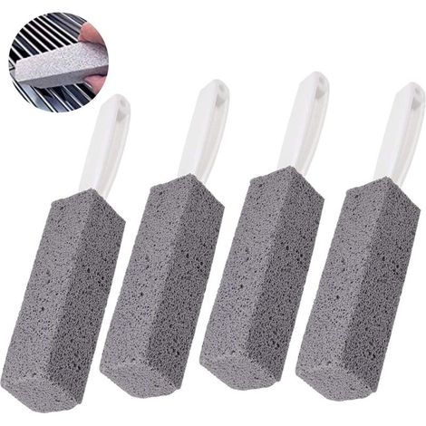 4 Pièces Pierre Ponce De Nettoyage Avec Poignée Pierre Ponce Natur Pour Cuvette De Toilette Dissolvant D'Anneau Et Eau Dure Dissolvant Pour Rouille Gril Cuisine Bain Piscine Ménage Nettoyage Soins Des