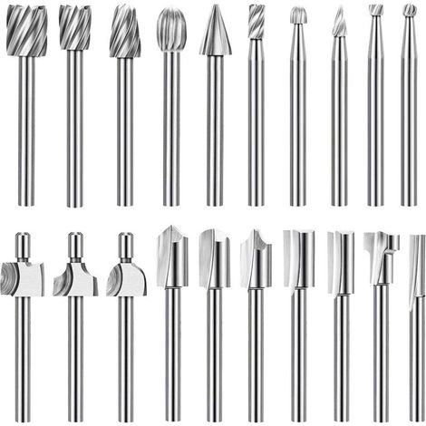 Jeu De Mèches De Gravure En Carbure Hss - 10pcs, Outils Rotatifs, Bricolage Bois Sculpture Perçage Gravure