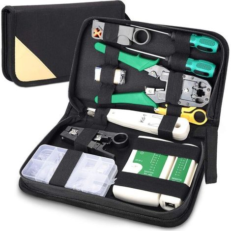 Testeur De Câble Réseau - Kit D'Outils De Réparation Informatique 12 En 1 - Maintenance Professionnelle Lan - Diy, Ménage
