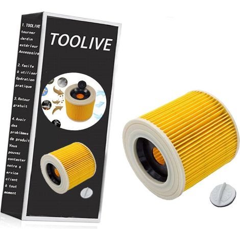 Lot De 2 Filtres À Cartouche Pour Aspirateur Kärcher – Filtration H12 Hepa – Matériau Papier Filtre Et Tissu Melt Blown – Accessoire Compatible - Wd 3 P