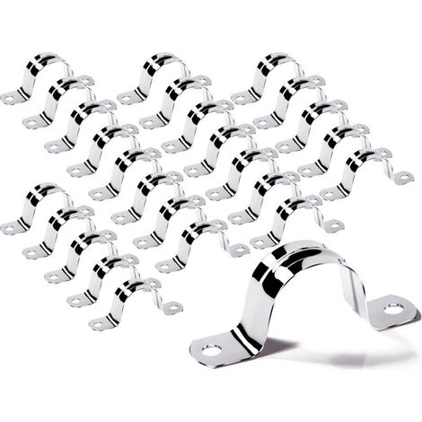 32mm Bride De Fixation 25 Pièces Collier De Fixation Collier De Serrage Tuyau 304 Acier Inoxydable U Fixation Pour Tube
