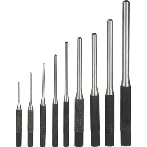 9pcs Poinçon Jeu De Chasse-goupilles En Acier Durable Professionnel, Outil À Main Ingénierie Mécanique