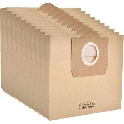 10 Sacs En Papier Filtre Pour Aspirateurs Karcher Karcher 6.959-130 A2204 Wd3300 Mv3