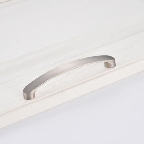 Lot De 5 Poignées De Meuble En Nickel Brossé – Entraxe 160mm – Dimensions 175x26x16mm – Pour Placards Et Tiroirs