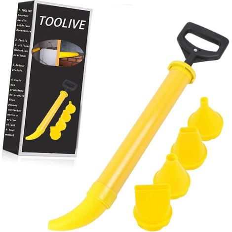 Pistolet À Mortier 5 Buses – Pour Application De Mortier Dans Coins Difficiles – Abs Léger Et Durable – Poignée Ergonomique